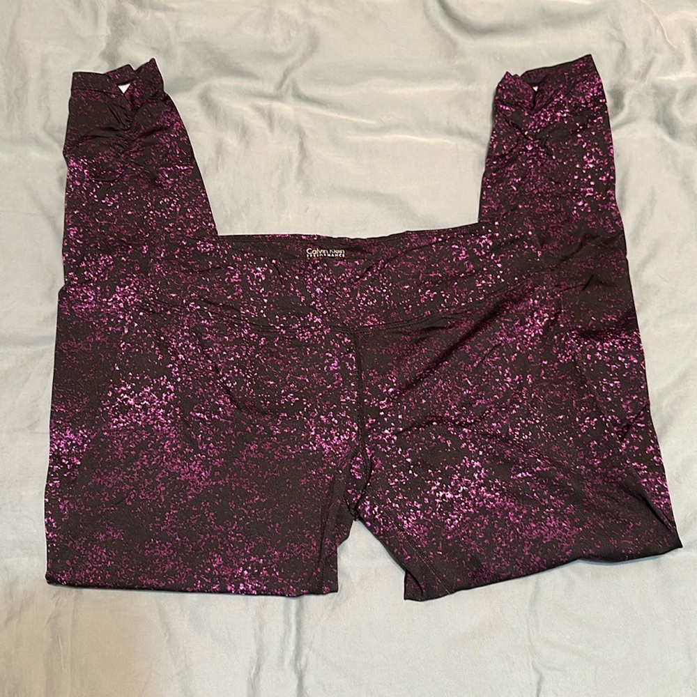 Calvin Klein purple athletic leggings